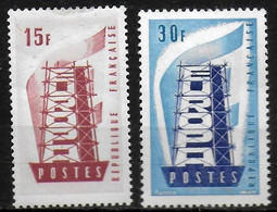 FRANCE  N° 1076/77   *  ( Cote 4.80e ) Europa - 1956