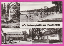 282848 / Germany - Wandlitzsee - Bahnhof, Wandlitz Seekrug Speisegaststätte Strandbad Nude Boy Water Slide 1979 PC - Wandlitz