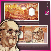 Franck Medina 500 Lire Pope Francis Vatican Paper Private Fantasy Banknote - Vatikan