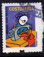 BRAZIL BRASIL BRASILE BRÉSIL 2005 OCCUPATIONS SEAMSTRESS COSTUREIRA 0.05c USATO USED OBLITERE' - Used Stamps