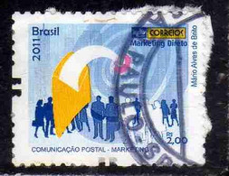 BRAZIL BRASIL BRASILE BRÉSIL 2011 POSTAL COMMUNICATION MARKETING 2.00 USATO USED OBLITERE' - Usados