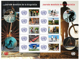 United Nations - Geneva - 2022 - World Bicycle Day - Mint Personalized Stamp Sheet - Nuovi