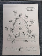 Menu SDN Société Des Nations Par Derso Et Kelen Satirique Caricature Journalisme Genève Suisse Ruche Abeille - Menükarten