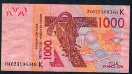 W.A.S. SENEGAL P715Kb 1000 FRANCS (20)04  F-VF  NO P.h. - Estados De Africa Occidental