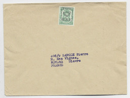 BELGIQUE PREO 80C LION SURCHARGE 1.VIII.1951 SOLO LETTRE COVER TO FRANCE - Typografisch 1936-51 (Klein Staatswapen)