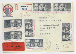 CESKOLOVENSKO 1KCX2+60HX2+30HX2+80H LETTRE COVER EMA 0.34 PRAHA 1974 TO FRANCE - Lettres & Documents