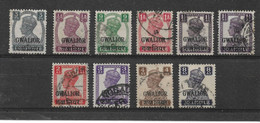 INDIA - GWALIOR 1942 - 1945 VALUES TO 8a ALL DIFFERENT BETWEEN SG 118 AND SG 127 FINE USED Cat £7.85 - Gwalior
