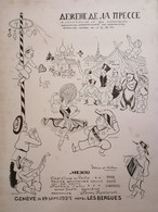 Menu SDN Société Des Nations Par Derso Et Kelen Satirique Caricature Journalisme Genève Suisse Teckel Russie - Menu