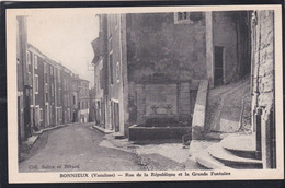 84 - Bonnieux - Rue De La République Et La Grande Fontaine - Bonnieux