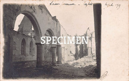 Fotokaart Ruines Kerk  1919 - Lampernisse - Diksmuide