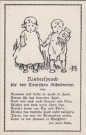 B9109) Kleines Karton Kärtchen - KINDERSPRUCH Für Den Deutschen Schulverein - KINDER Jul. Franz Schütz - Other & Unclassified