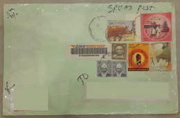 INDIA 2020 Salute To Pandemic / Covid-19 Warriors Stamp Franking On Registered Speed Post Cover As Per Scan - Storia Postale