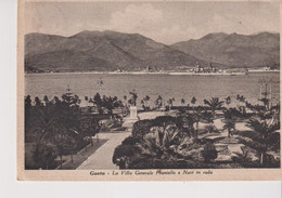 GAETA  LATINA  VILLA GENERALE PRANIELLO E NAVI IN RADA  VG  1938 - Latina