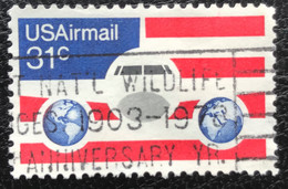 United States Of America - USA - C12/11 - (°)used - 1976 - Michel 1201 - Vliegtuig Met Wereldbollen - 3a. 1961-… Gebraucht