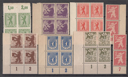 SBZ Lot Minr.1A-7A UR, UER, OR Postfrisch 4er Blöcke Und Paare - Vrac (max 999 Timbres)