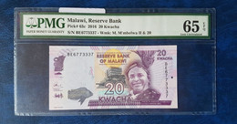 Banknotes  Malawi 20 Kwacha 2016 PMG 65 - Malawi