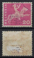 Switzerland Stamp With Perfin to Identify Lochung Perfore - Gezähnt (perforiert)