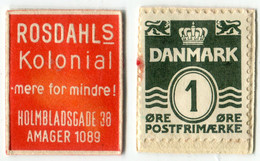 N93-0701 - Timbre-monnaie - Danemark - Rosdahls Kolonial - 1 øre - Kapselgeld - Encased Stamp - Monetary /of Necessity