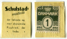 N93-0702 - Timbre-monnaie - Danemark - Schulstads Type 1 - 1 øre - Kapselgeld - Encased Stamp - Monetari / Di Necessità