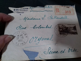 309 //  ENVELOPPE EN RECOMMANDEE 1950  ORGEVAL - Other & Unclassified