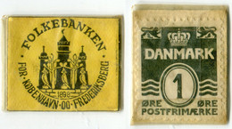 N93-0705 - Timbre-monnaie - Danemark - Folkebanken - For København Og Fredericksber - 1 øre - Kapselgeld - Encased Stamp - Noodgeld