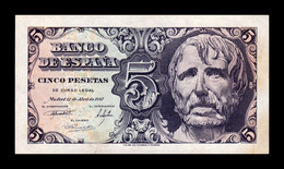 España Spain 5 Pesetas Seneca 1947 Pick 134 Sin Serie SC- AUNC - 5 Pesetas