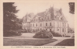 56 CARENTOIR      LA GACILLY   Château De La Bourdonnaye   (Côté Nord-Ouest)      TB  PLAN.  1950  RARE - La Gacilly