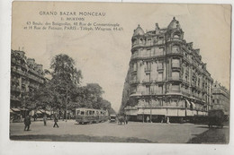 Paris 17 ème Arr (75) : Le Magasin "Grand Bazar Monceau" Boulevard Des Batignolles En 1910 (animé) PF. - Arrondissement: 17