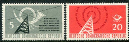 DDR / E. GERMANY 1958 Postal Ministers' Conference MNH / **.  Michel  620-21 - Nuevos