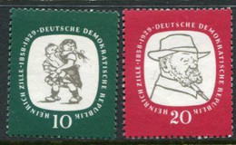 DDR / E. GERMANY 1958 Zille Centenary MNH / **.  Michel  624-25 - Unused Stamps