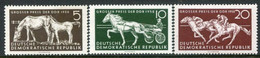 DDR / E. GERMANY 1958 Horse Races MNH / **.  Michel  640-42 - Nuevos