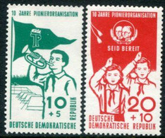 DDR / E. GERMANY 1958 Pioneer Organisation MNH / **.  Michel  645-46 - Ungebraucht