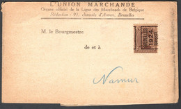 Typo 089A (Bruxelles-Brussel 1924) Op Wikkel - Typo Precancels 1922-26 (Albert I)