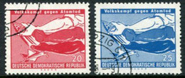 DDR / E. GERMANY 1958 Campaign Against Nuclear Weapons Used.  Michel  655-56 - Used Stamps