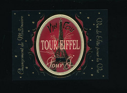 Etiquette Vin Wine Label Tour Eiffel  Vin Fou Henri Maire Changement De Millenaire - 2000 Jour J - Jahr 2000
