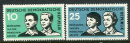 DDR / E. GERMANY 1958 Declaration Of Human Rights MNH / **.  Michel  669-70 - Ungebraucht