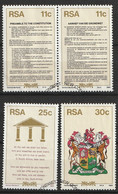 South Africa RSA - 1984 - New Constitution - Complete Set - Oblitérés