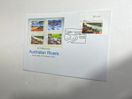 (3 L 63) Australia New Rivers Stamp Cover (private Collector) - Stamp Issued 25-10-2022 - River Murray - Brieven En Documenten