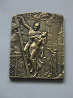 Médaille De Pompier - Sauvetage D'une Femme   **** EN ACHAT IMMEDIAT **** - Professionnels / De Société