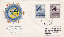 Belgium 1957 Cover: EUROPA CEPT; European Union - 1957