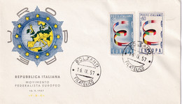 Italy 1957 Cover: EUROPA CEPT; European Union; Bolzano Cancellation - 1957