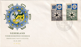 Netherland 1957 Cover: EUROPA CEPT; European Union; - 1957