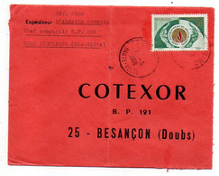 Haute Volta-1968--BOBO-DIOULASSO  Pour Besançon-25..tp Année Droits Homme. Seul Sur Lettre.....cachet .... - Obervolta (1958-1984)