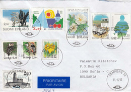 Finland - 031/1993 Letter Registreed+priority From Tampere To Sofia(Bulgaria) - Covers & Documents