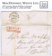 Ireland Louth Uniform Penny Post 1840 Framed PAID AT/DROGHEDA In Red On Letter To Dublin, DROGHEDA FE 28 1840 Cds - Vorphilatelie