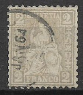 SVIZZERA -1862 ALLEGORIA DELL'HELVETIA SEDUTA  NUOVO TIPO UNIF. 33 USATO VF - Gebraucht