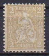 SVIZZERA  1867-78 ALLEGORIA DELL'HELVETIA  SEDUTA UNIF. 42 MLH VF - Nuovi