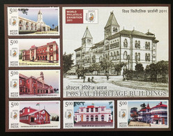 India 2010 Postal Heritage Buildings Miniature Sheet MS MNH, P.O Fresh & Fine - Autres & Non Classés