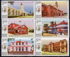 India 2010 Postal Heritage Buildings Complete 6v Set MNH, P.O Fresh & Fine - Autres & Non Classés