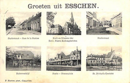 Essen Groeten Uit Esschen (Multi-vieuws, F. Hoelen Phot. 1912) - Essen